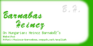 barnabas heincz business card